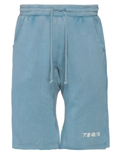 Berna Man Shorts & Bermuda Shorts Pastel Blue Size S Cotton