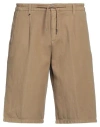 Berna Man Shorts & Bermuda Shorts Sand Size 26 Cotton, Linen In Beige