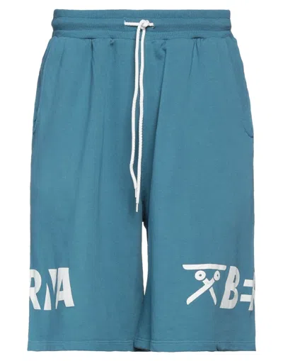 Berna Man Shorts & Bermuda Shorts Slate Blue Size 3 Cotton