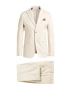 Berna Man Suit Beige Size 44 Cotton, Polyamide, Elastane In Neutral