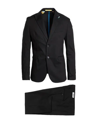Berna Man Suit Black Size 36 Cotton, Polyamide, Elastane