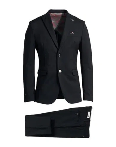 Berna Man Suit Black Size 40 Cotton, Polyamide, Elastane