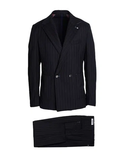 Berna Man Suit Blue Size 40 Polyester, Viscose, Elastane