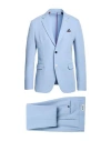 Berna Man Suit Light Blue Size 46 Polyester, Viscose, Elastane In Blue