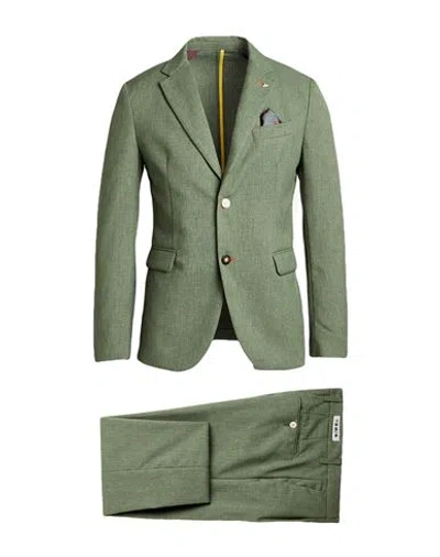 Berna Man Suit Military Green Size 34 Polyester