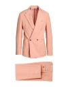 Berna Man Suit Salmon Pink Size 42 Viscose, Polyester In Purple