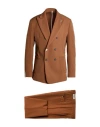 Berna Man Suit Tan Size 44 Polyester, Elastane In Brown