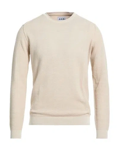 Berna Man Sweater Beige Size L Cotton In Neutral