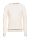 Berna Man Sweater Beige Size L Wool, Viscose, Polyamide, Cashmere In White