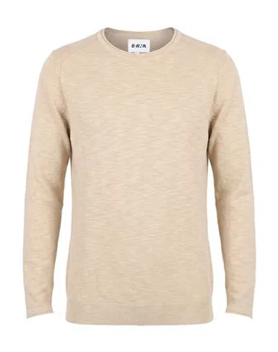 Berna Man Sweater Beige Size S Cotton In Brown