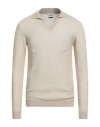 Berna Man Sweater Beige Size Xxl Cotton, Acrylic In Nude