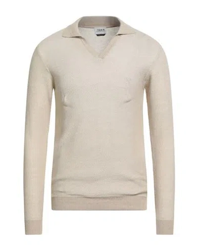 Berna Man Sweater Beige Size Xxl Cotton, Acrylic In Nude