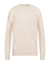 Berna Man Sweater Beige Size Xxl Wool, Polyamide In Neutral