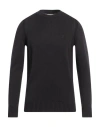 Berna Man Sweater Black Size 3xl Cotton In Black