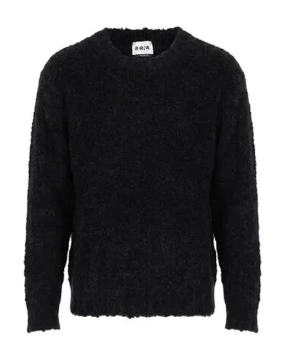 Berna Man Sweater Black Size M Wool, Mohair Wool, Acrylic, Polyester