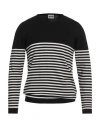 Berna Man Sweater Black Size Xl Cotton In Black