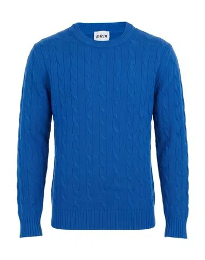 Berna Man Sweater Blue Size L Virgin Wool In Green