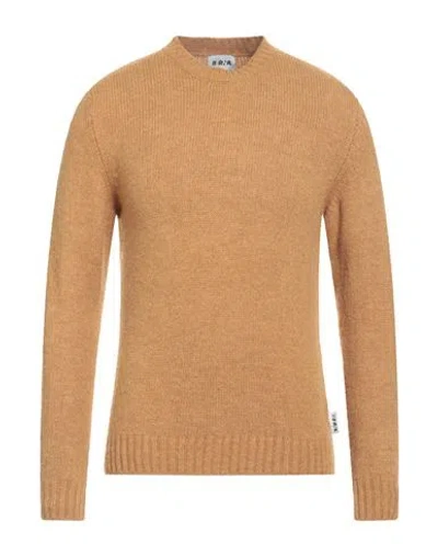 Berna Man Sweater Camel Size M Wool, Acrylic, Viscose, Polyamide, Polyester In Brown