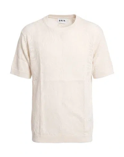 Berna Man Sweater Cream Size L Cotton, Acrylic In Neutral