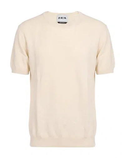 Berna Man Sweater Cream Size M Cotton