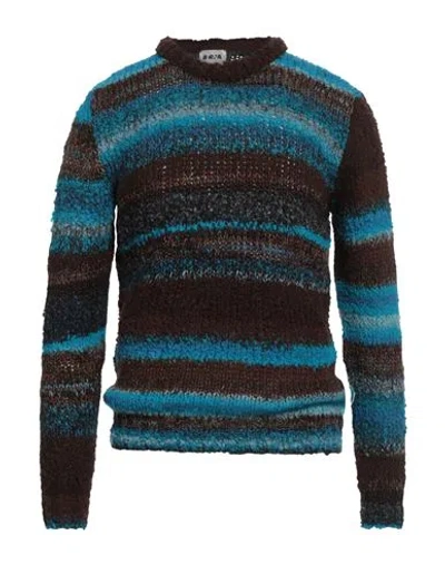 Berna Man Sweater Dark Brown Size Xxl Wool, Acrylic, Viscose, Alpaca Wool