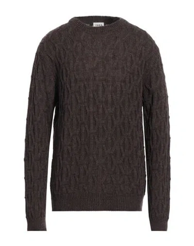 Berna Man Sweater Dark Brown Size Xxl Wool, Acrylic, Viscose, Alpaca Wool