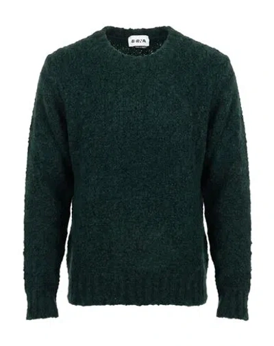 Berna Man Sweater Dark Green Size S Wool, Mohair Wool, Acrylic, Polyester