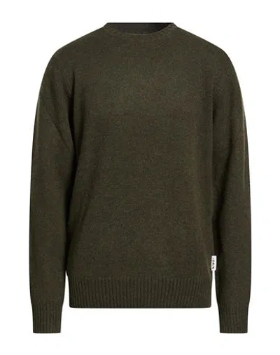 Berna Man Sweater Dark Green Size S Wool, Polyamide