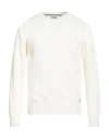 Berna Man Sweater White Size M Wool, Polyamide In White