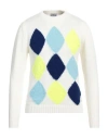 Berna Man Sweater Ivory Size Xl Wool, Acrylic, Viscose, Alpaca Wool In White