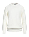 Berna Man Sweater White Size M Wool, Polyamide In White