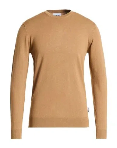 Berna Man Sweater Khaki Size 3xl Viscose, Polyamide In Brown