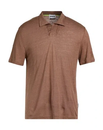 Berna Man Sweater Khaki Size S Linen In Brown
