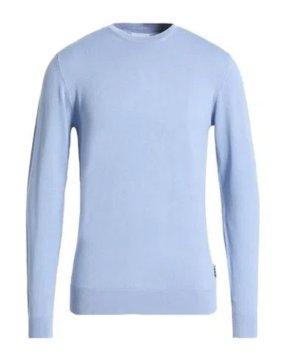 Berna Man Sweater Light Blue Size 3xl Viscose, Polyamide