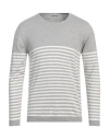 Berna Man Sweater Light Grey Size Xl Cotton