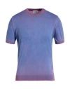 Berna Man Sweater Lilac Size L Cotton In Blue