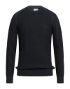 Berna Man Sweater Midnight Blue Size L Acrylic, Wool In Blue