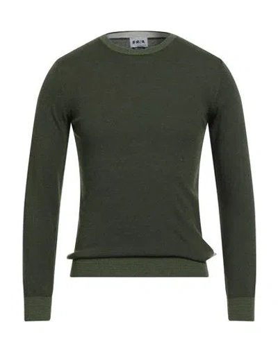 Berna Man Sweater Military Green Size S Wool, Viscose, Polyamide, Cashmere In Green