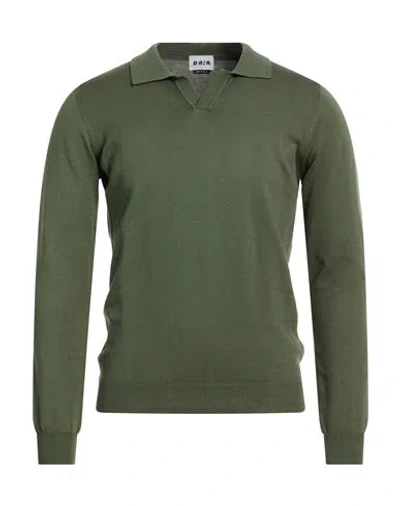 Berna Man Sweater Military Green Size Xxl Cotton