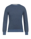 Berna Man Sweater Navy Size S Wool, Viscose, Polyamide, Cashmere In Blue