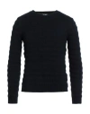 Berna Man Sweater Navy Size Xxl Polyamide, Viscose In Navy Blue