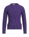 Berna Man Sweater Purple Size S Wool, Mohair Wool, Polyamide, Acrylic