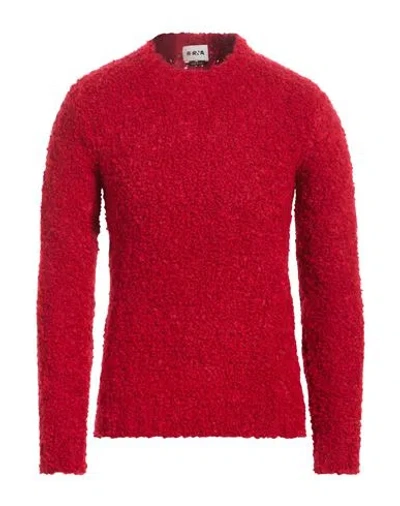 Berna Man Sweater Red Size M Wool, Mohair Wool, Acrylic, Polyester