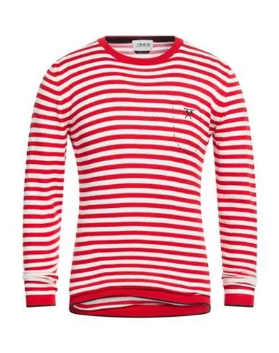 Berna Man Sweater Red Size Xxl Cotton, Acrylic