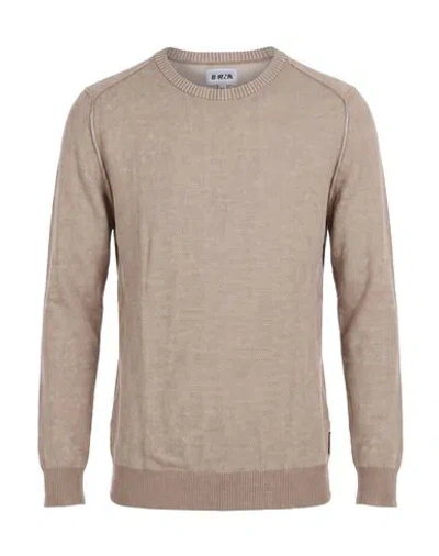 Berna Man Sweater Sand Size S Cotton In Beige