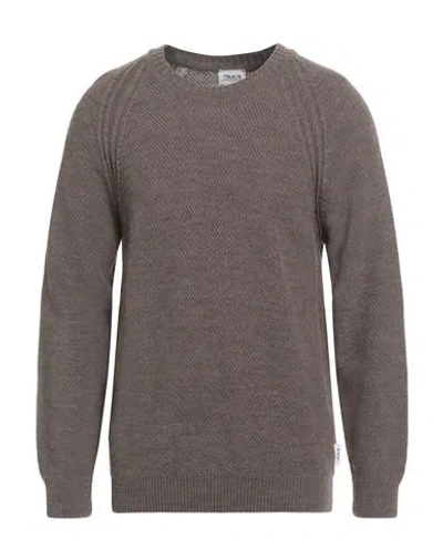 Berna Man Sweater Taupe Size Xl Wool, Acrylic