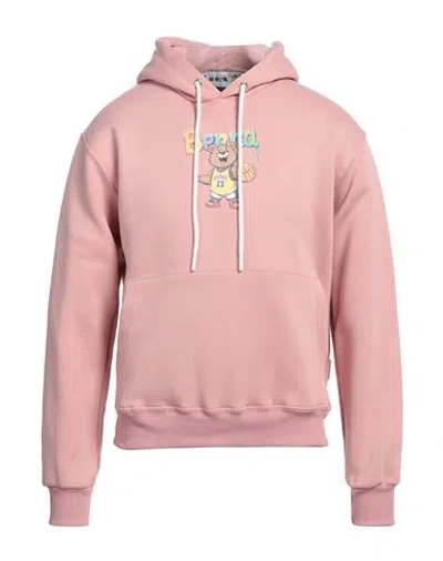 Berna Man Sweatshirt Blush Size M Cotton, Polyester In Pink