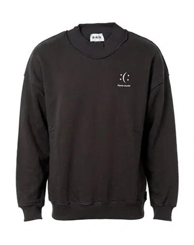 Berna Man Sweatshirt Charcoal Size Xl Cotton, Polyester In Brown