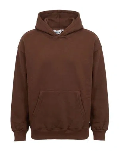 Berna Man Sweatshirt Chocolate Brown Size S Cotton, Polyester