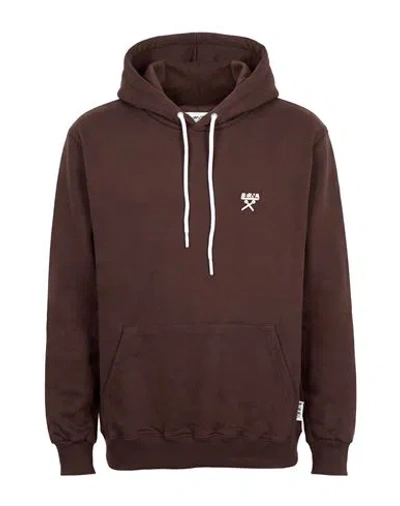 Berna Man Sweatshirt Chocolate Brown Size S Cotton, Polyester